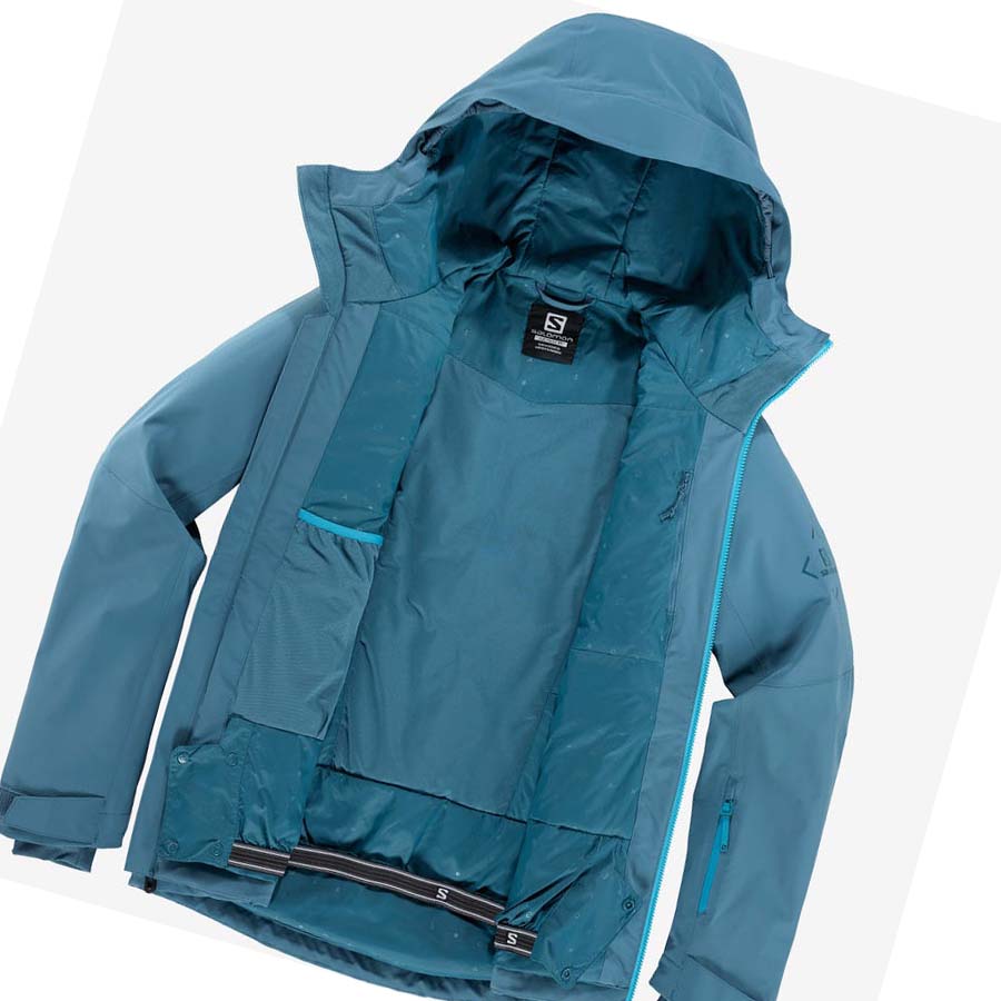 Chaquetas De Esquí Salomon HIGHLAND Hombre Azules | MX 3347JPQ